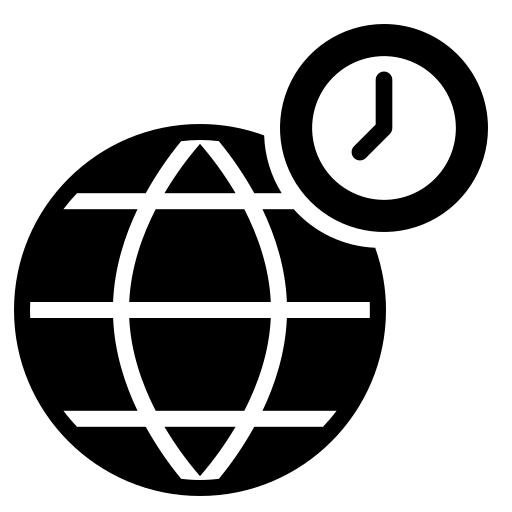 fuso horário Generic Glyph Ícone