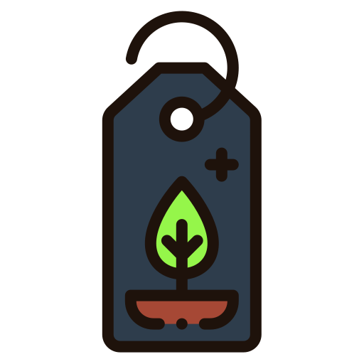 Eco tag Generic Outline Color icon