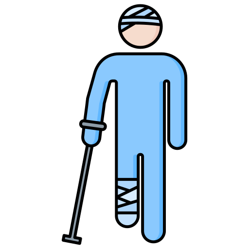 足の骨折 Generic Thin Outline Color icon