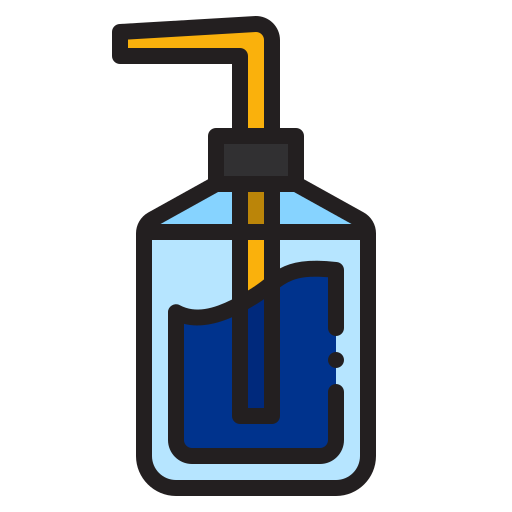 Wash bottle Generic Outline Color icon