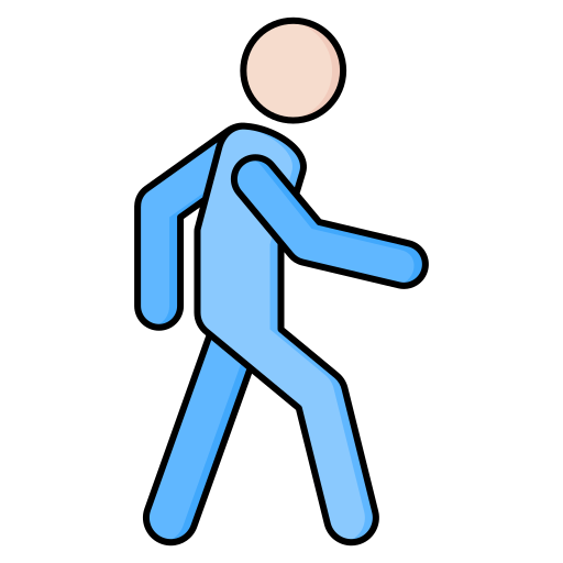 uomo che cammina Generic Thin Outline Color icona