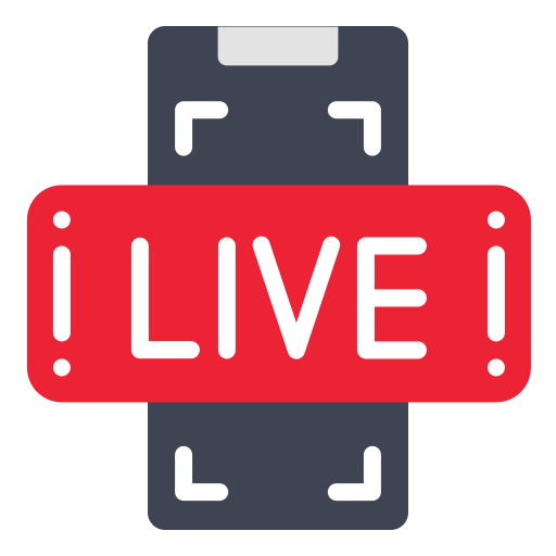 Live streaming Generic Flat icon