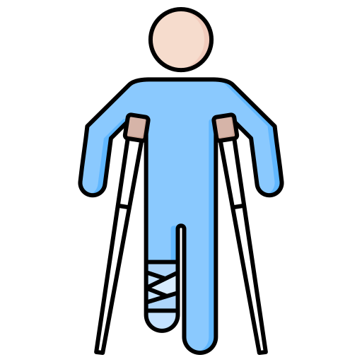 gebrochenes bein Generic Thin Outline Color icon