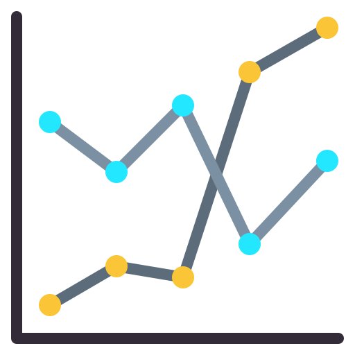 graphique linéaire Generic Flat Icône