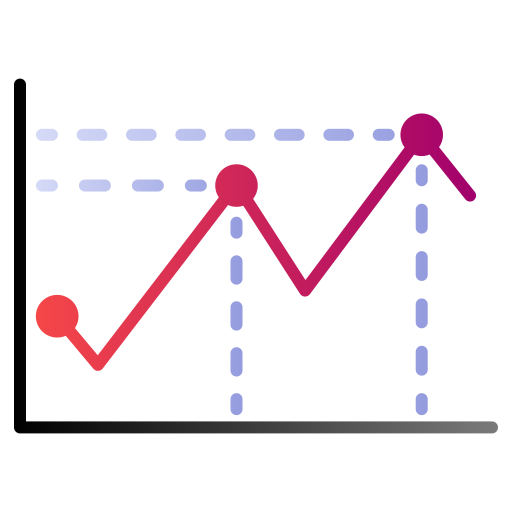 gráfico de linea Generic Flat Gradient icono