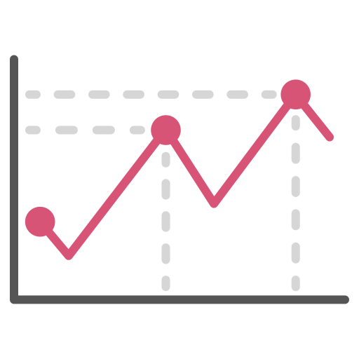 graphique en ligne Generic Flat Icône