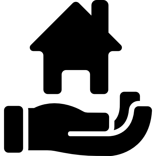 Недвижимость бизнес-дом на руке  иконка