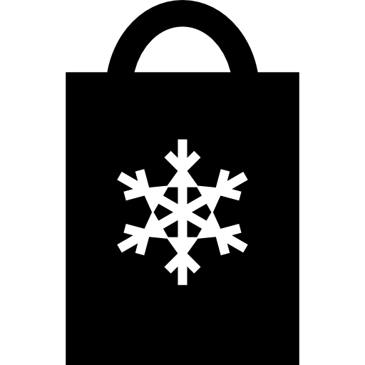 weihnachtstasche mit schneeflocke  icon