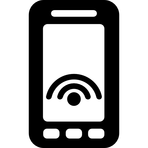 smartfon z sygnałem wi-fi  ikona