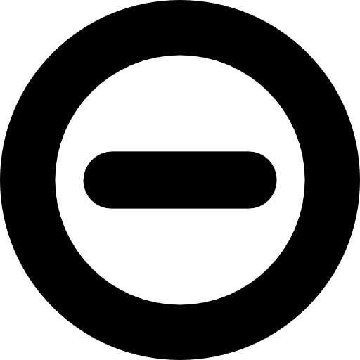 ronde verwijderknop  icoon