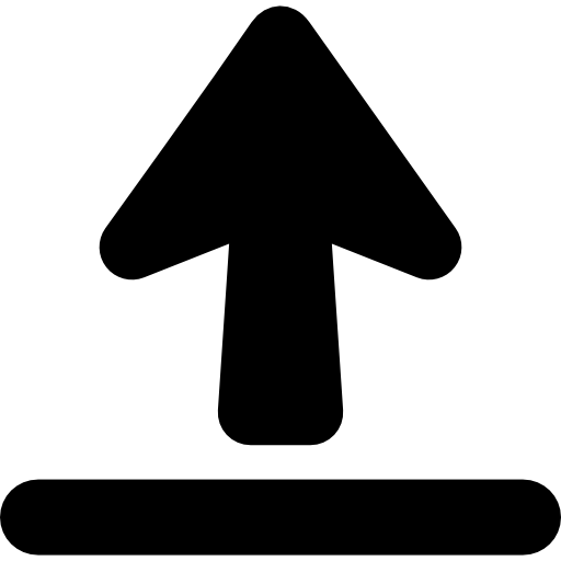 Up arrow upload button  icon
