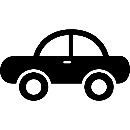 vista lateral del coche  icono