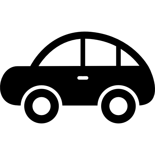 vista lateral del coche  icono