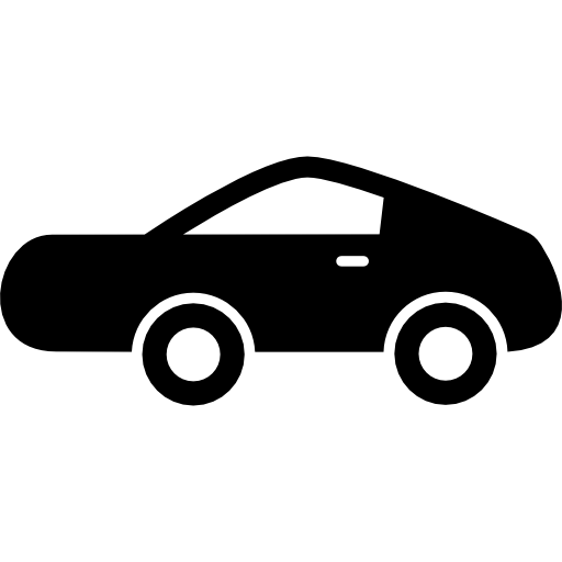 vista lateral del coche deportivo  icono