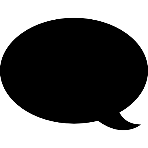 Black speech bubble  icon