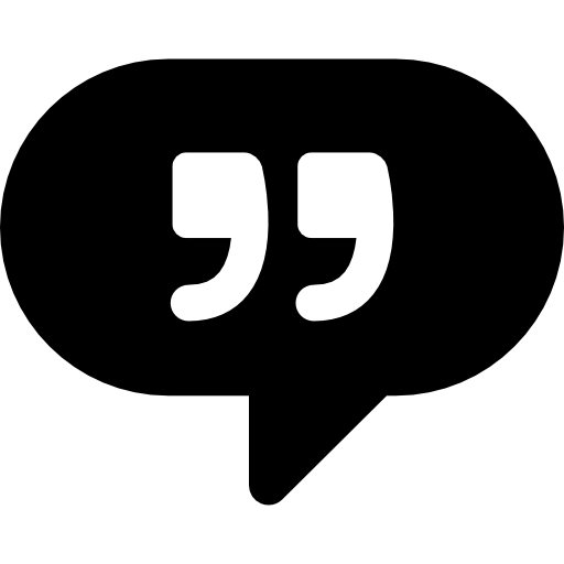 Speech bubble with quotation marks  icon