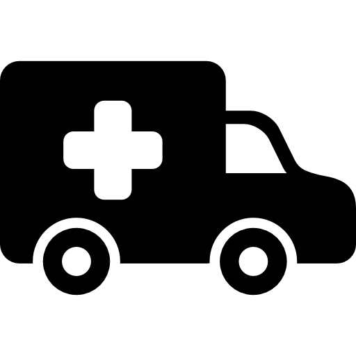 Ambulance side view  icon