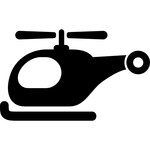 Helicopter side view  icon