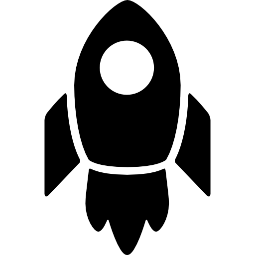 Flying rocket  icon