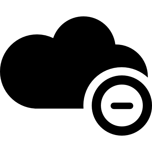 pulsante rimuovi dal cloud Basic Rounded Filled icona