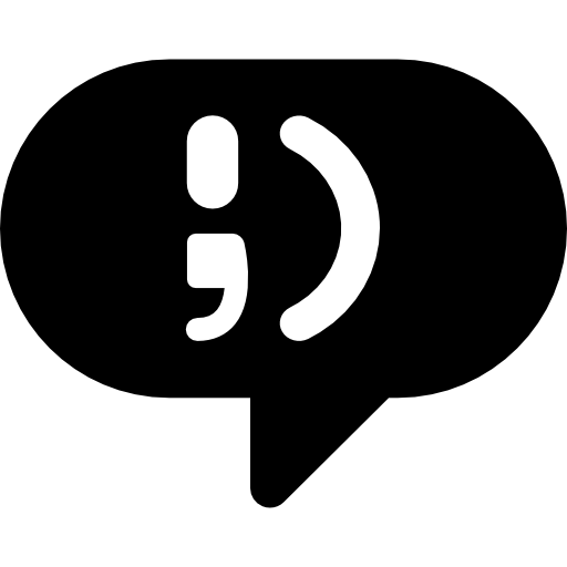 balão de fala com emoticon  Ícone