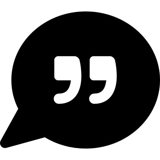 Speech bubble with quotation marks  icon