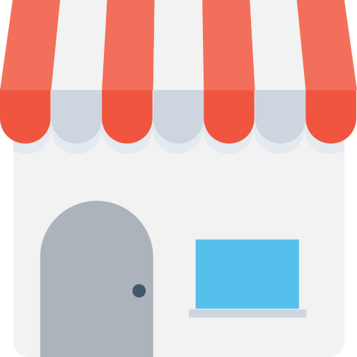 tienda Flat Color Flat icono