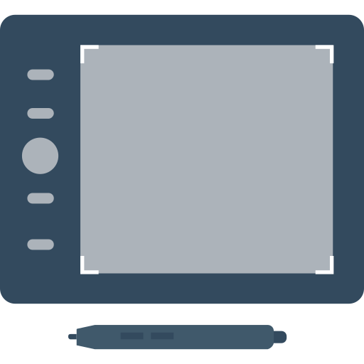 tablet gráfico Flat Color Flat Ícone