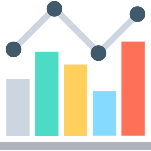 staafdiagram Flat Color Flat icoon