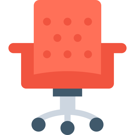 bureaustoel Flat Color Flat icoon