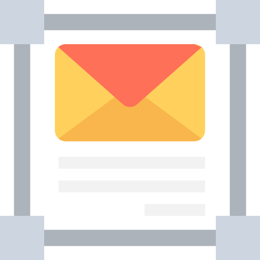 e-mail Flat Color Flat ikona