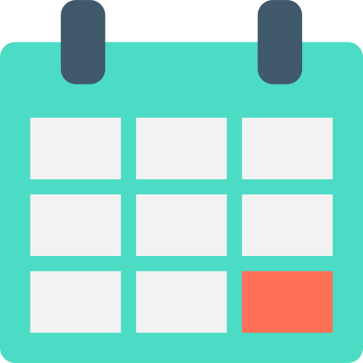 kalendarz Flat Color Flat ikona