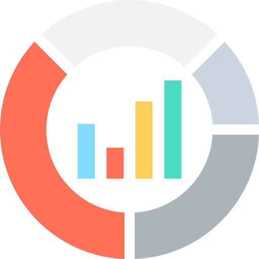 gráfico circular Flat Color Flat icono