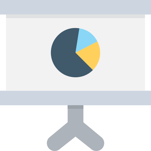 analítica Flat Color Flat icono
