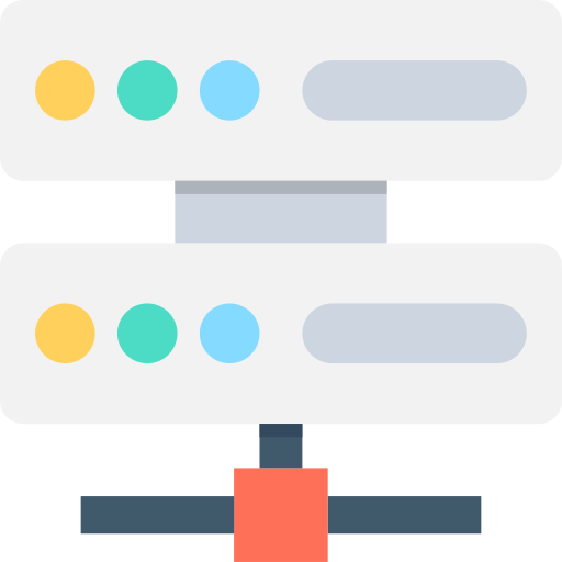 serveur Flat Color Flat Icône