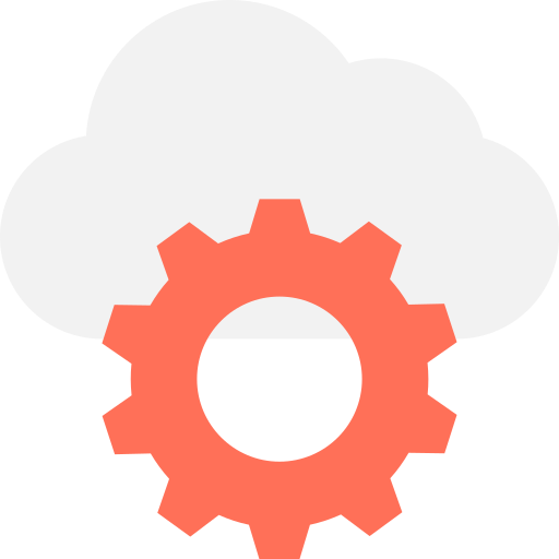 computación en la nube Flat Color Flat icono