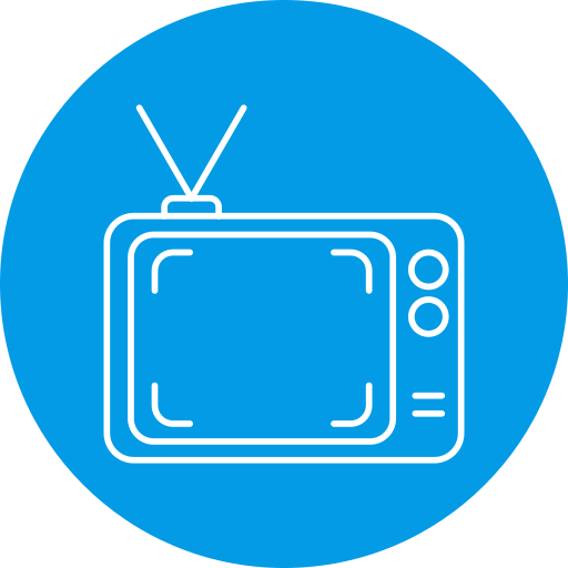 televisiescherm Generic Circular icoon
