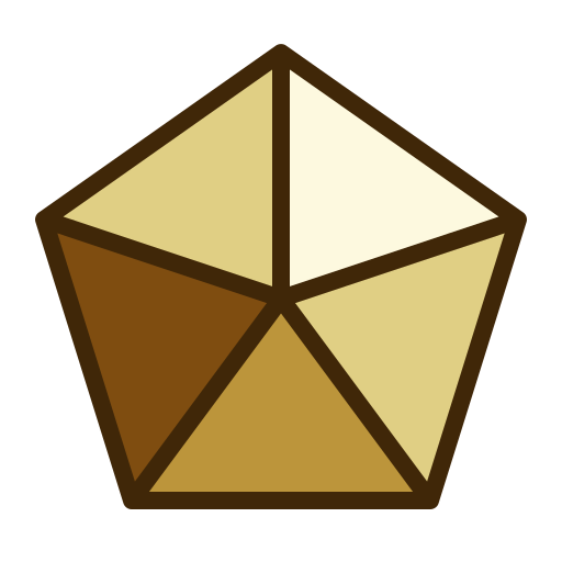 五角形の輪郭 Generic Outline Color icon