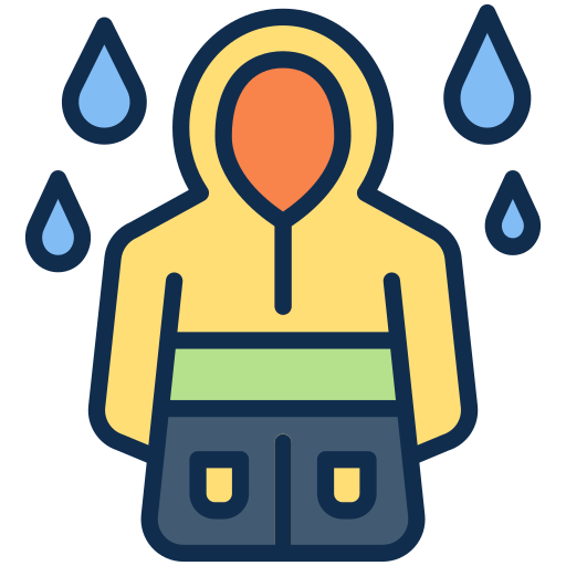 impermeable Generic Outline Color icono