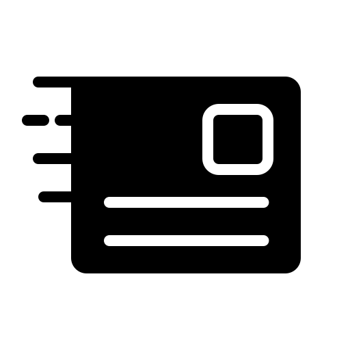 kartki pocztowe Generic Glyph ikona