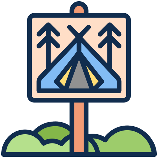 キャンプゾーン Generic Outline Color icon