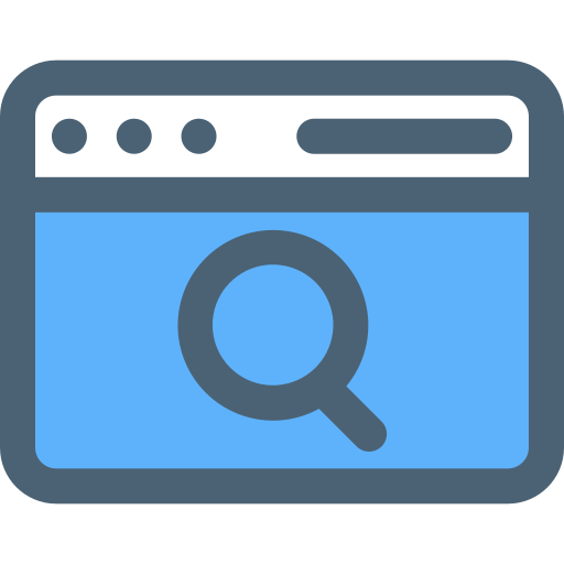 Search engine Generic Blue icon