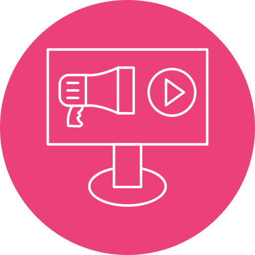 Video advertising Generic Circular icon