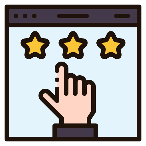 Web rating Generic Outline Color icon