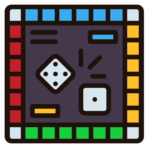 bordspel Generic Outline Color icoon