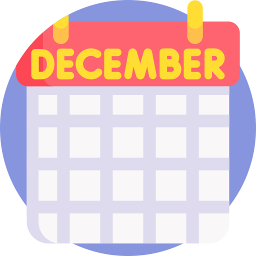 dicembre Detailed Flat Circular Flat icona