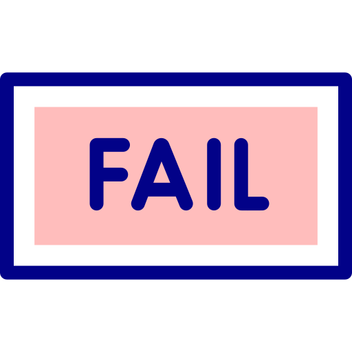 Fail Detailed Mixed Lineal color icon