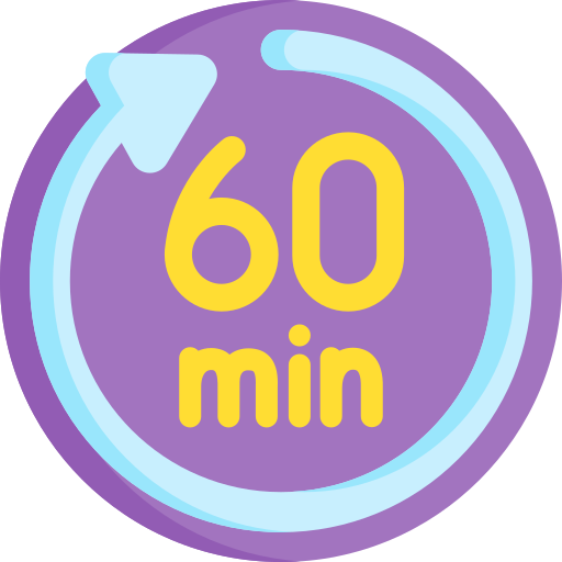 60 minut Detailed Flat Circular Flat ikona