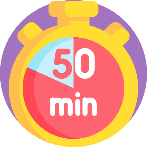 50 minutes Detailed Flat Circular Flat icon