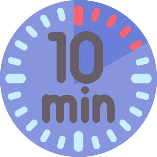 10 minuten Detailed Flat Circular Flat icon